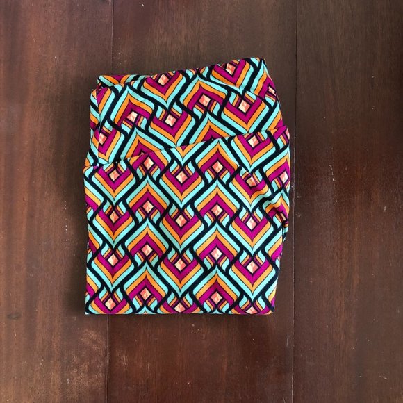 LuLaRoe Bright Goemetric TC Leggings - Picture 4 of 5